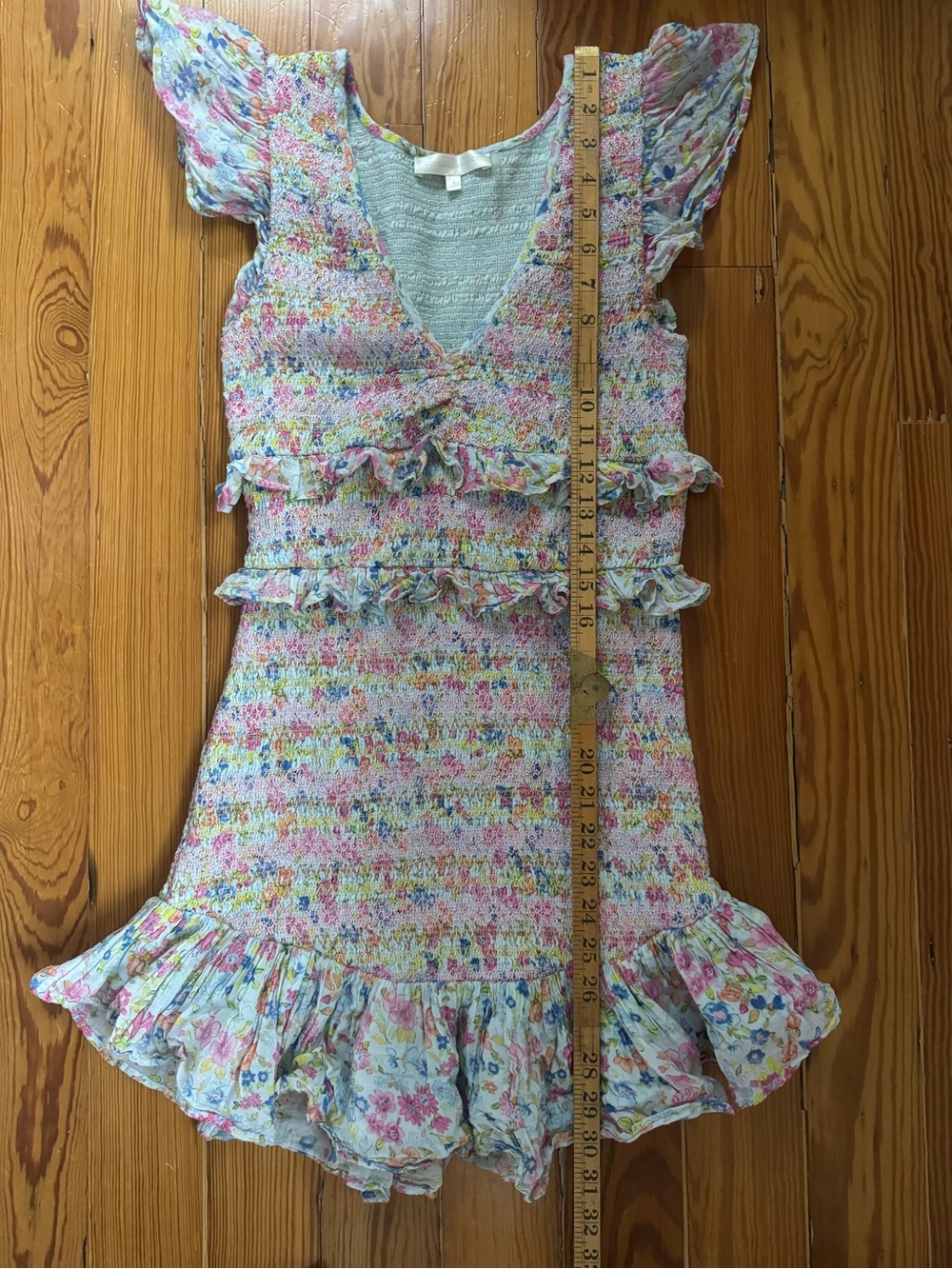 LoveShackFancy Floral Ruffle Mini Dress - Picture 7 of 7